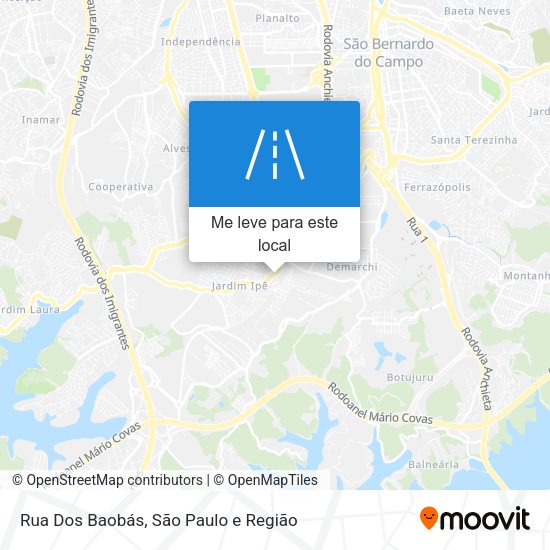 Rua Dos Baobás mapa
