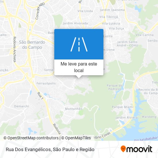 Rua Dos Evangélicos mapa