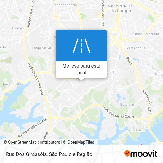 Rua Dos Girassóis mapa