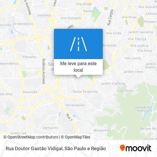 Rua Doutor Gastão Vidigal mapa