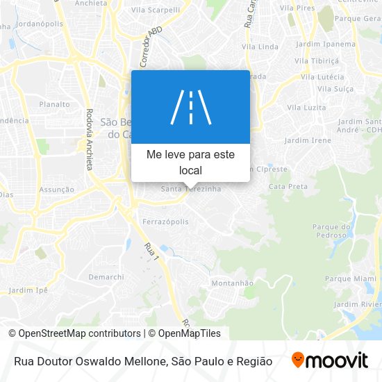 Rua Doutor Oswaldo Mellone mapa