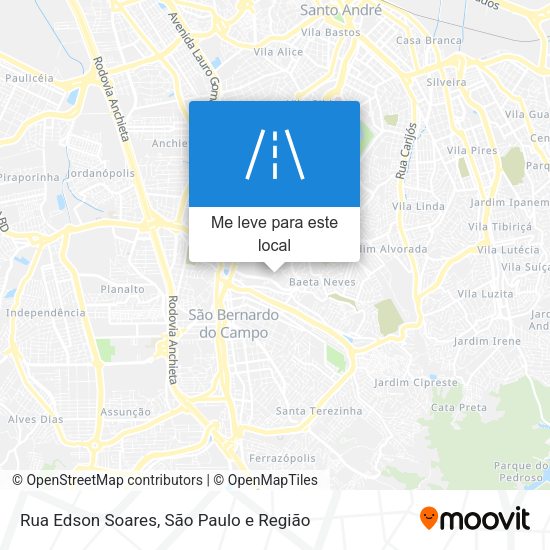 Rua Edson Soares mapa