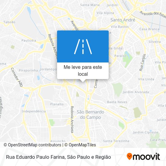 Rua Eduardo Paulo Farina mapa