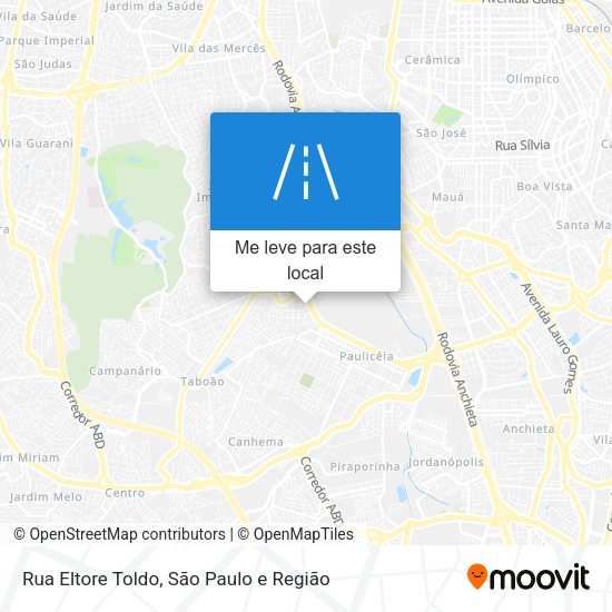 Rua Eltore Toldo mapa