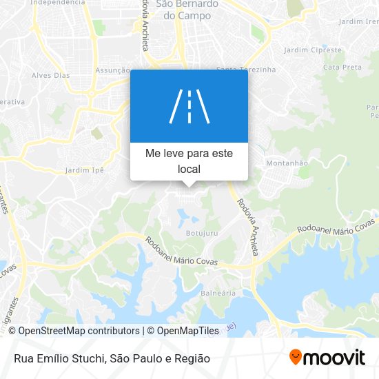 Rua Emílio Stuchi mapa
