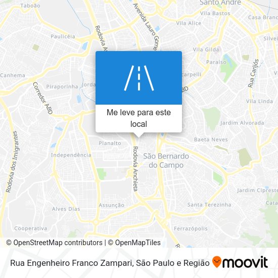 Rua Engenheiro Franco Zampari mapa