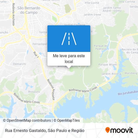 Rua Ernesto Gastaldo mapa