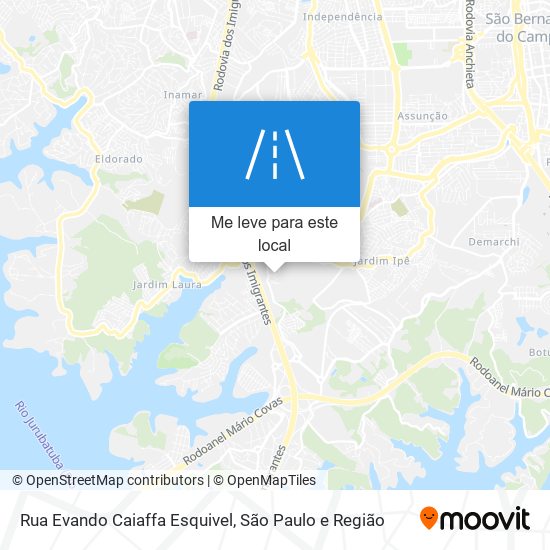Rua Evando Caiaffa Esquivel mapa