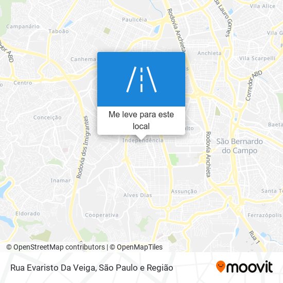 Rua Evaristo Da Veiga mapa