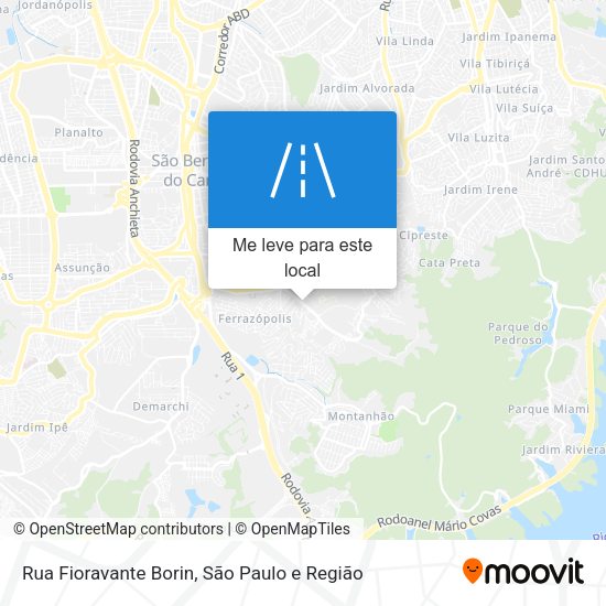 Rua Fioravante Borin mapa
