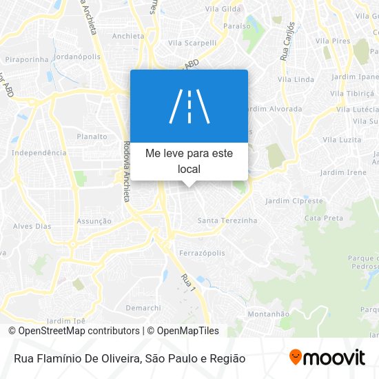 Rua Flamínio De Oliveira mapa