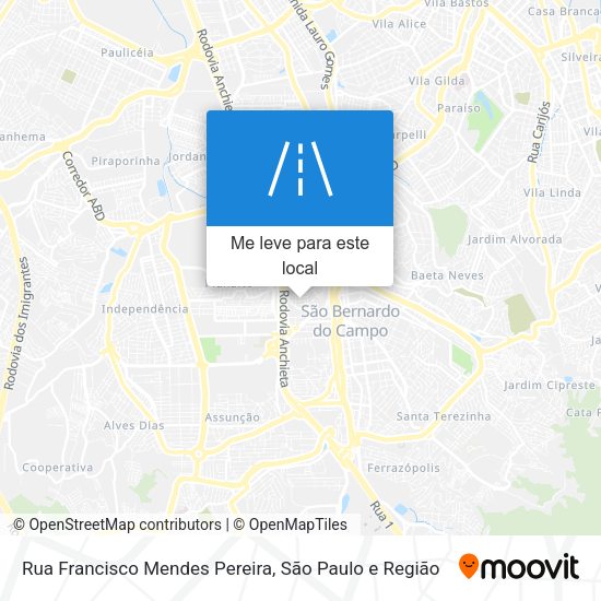 Rua Francisco Mendes Pereira mapa