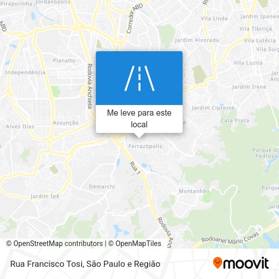 Rua Francisco Tosi mapa