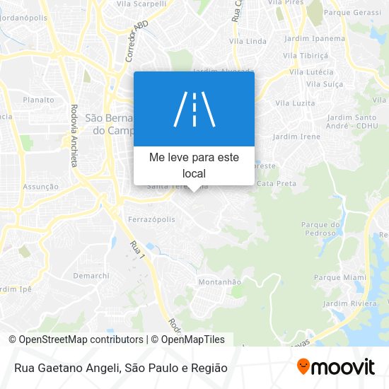 Rua Gaetano Angeli mapa