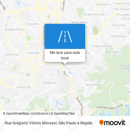 Rua Gregorio Vitório Morassi mapa