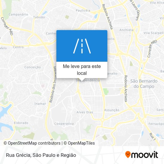 Rua Grécia mapa