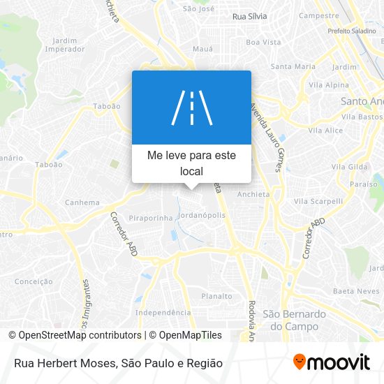 Rua Herbert Moses mapa