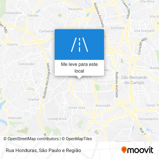 Rua Honduras mapa