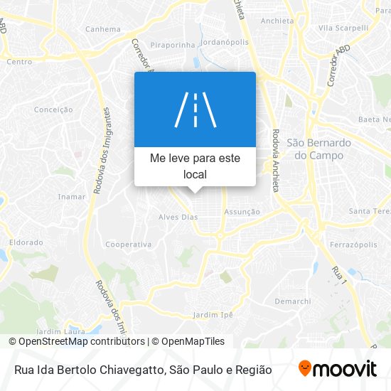 Rua Ida Bertolo Chiavegatto mapa