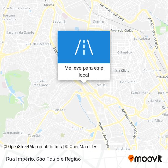 Rua Império mapa