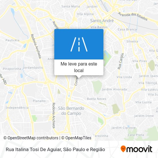 Rua Italina Tosi De Aguiar mapa