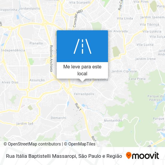 Rua Itália Baptistelli Massaropi mapa
