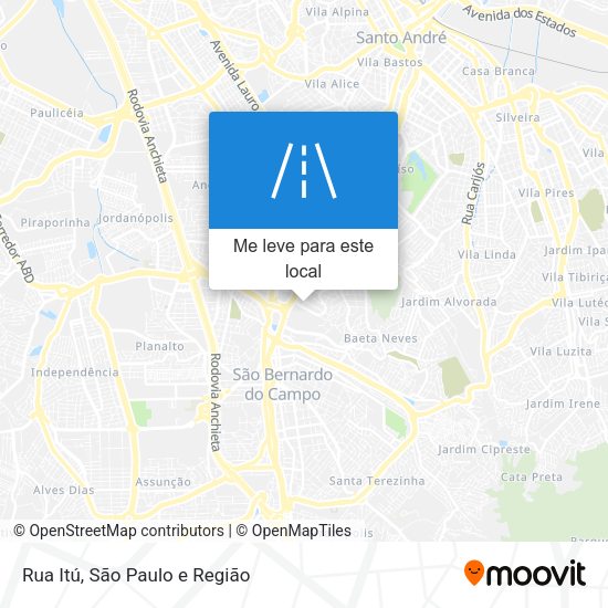 Rua Itú mapa
