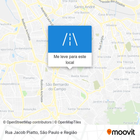 Rua Jacob Piatto mapa