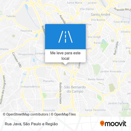 Rua Java mapa