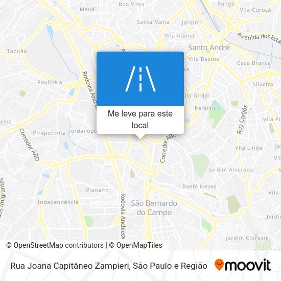 Rua Joana Capitâneo Zampieri mapa