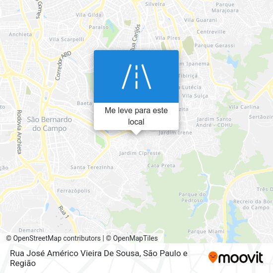 Rua José Américo Vieira De Sousa mapa