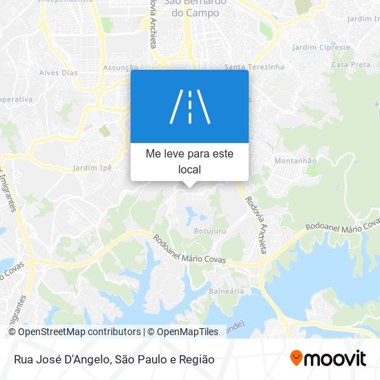 Rua José D'Angelo mapa