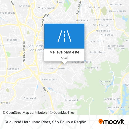 Rua José Herculano Pires mapa