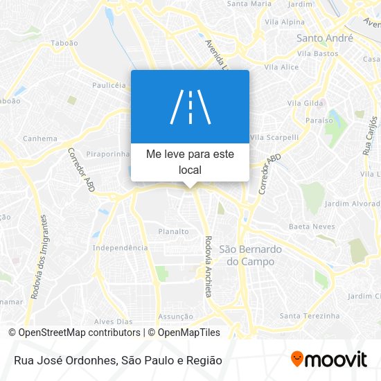 Rua José Ordonhes mapa