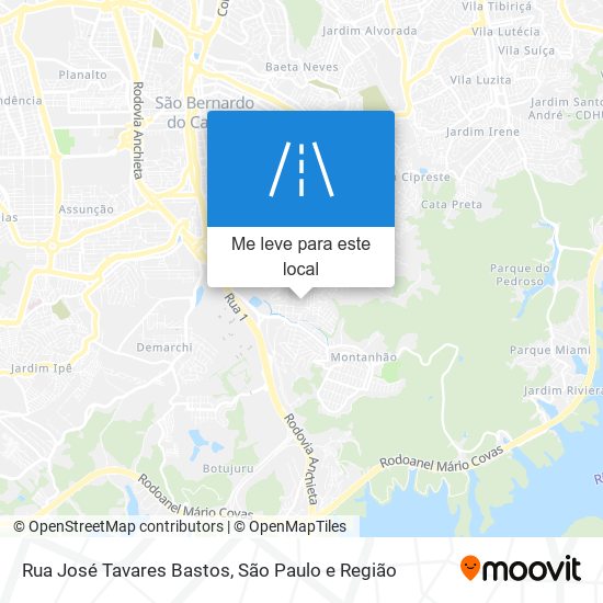 Rua José Tavares Bastos mapa