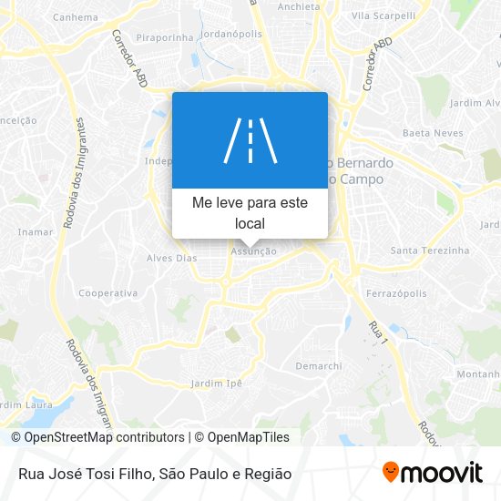 Rua José Tosi Filho mapa
