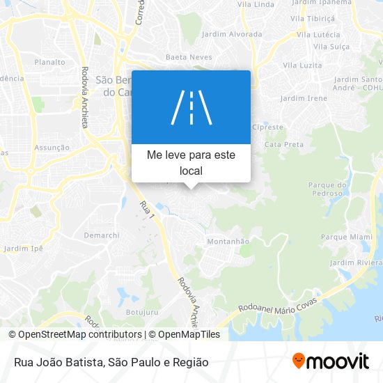 Rua João Batista mapa