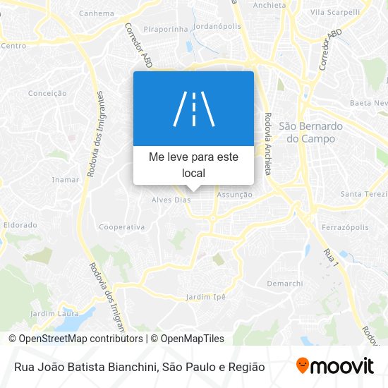 Rua João Batista Bianchini mapa