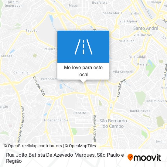 Rua João Batista De Azevedo Marques mapa