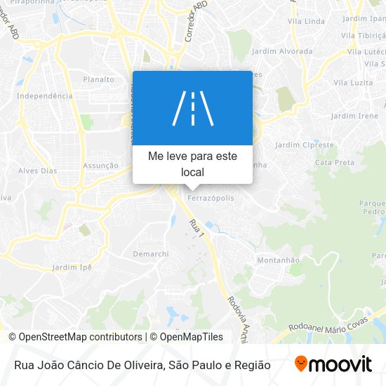 Rua João Câncio De Oliveira mapa