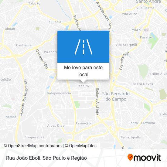 Rua João Eboli mapa