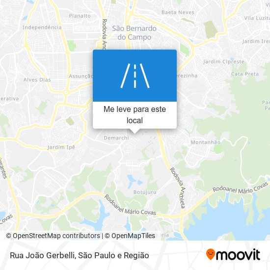 Rua João Gerbelli mapa