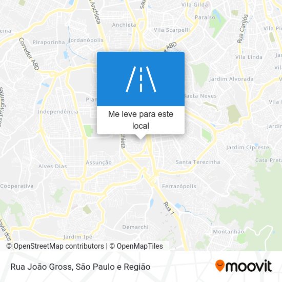Rua João Gross mapa
