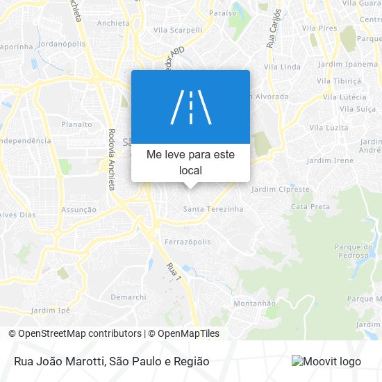 Rua João Marotti mapa