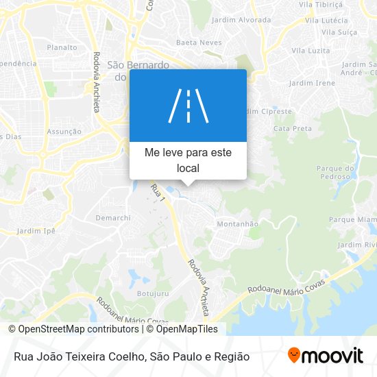 Rua João Teixeira Coelho mapa