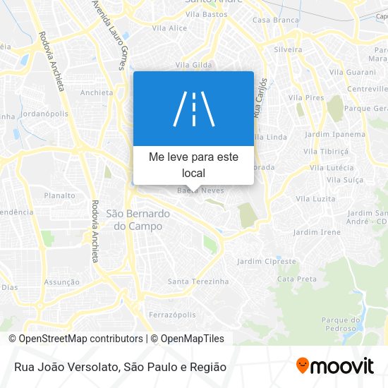 Rua João Versolato mapa