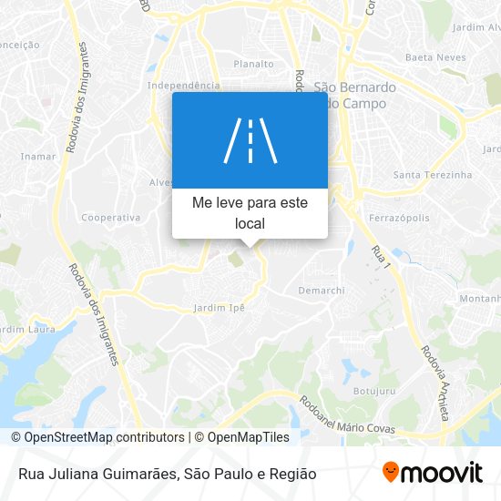 Rua Juliana Guimarães mapa