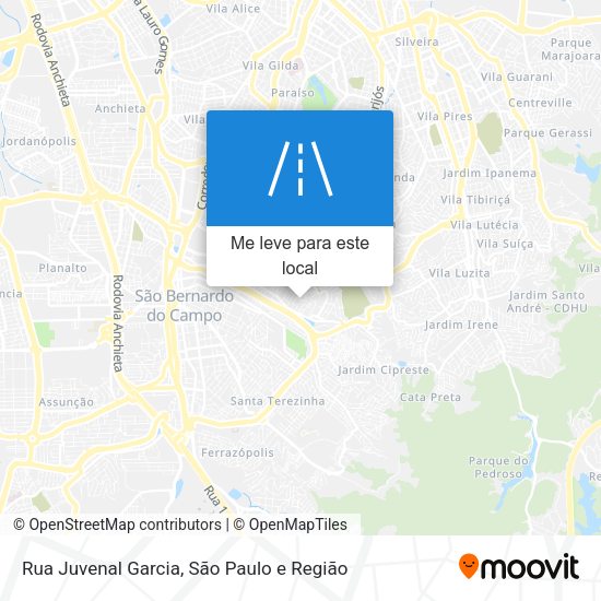 Rua Juvenal Garcia mapa