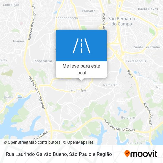 Rua Laurindo Galvão Bueno mapa