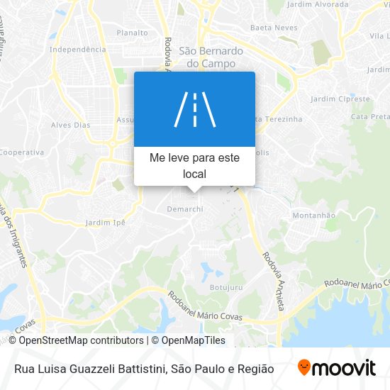 Rua Luisa Guazzeli Battistini mapa